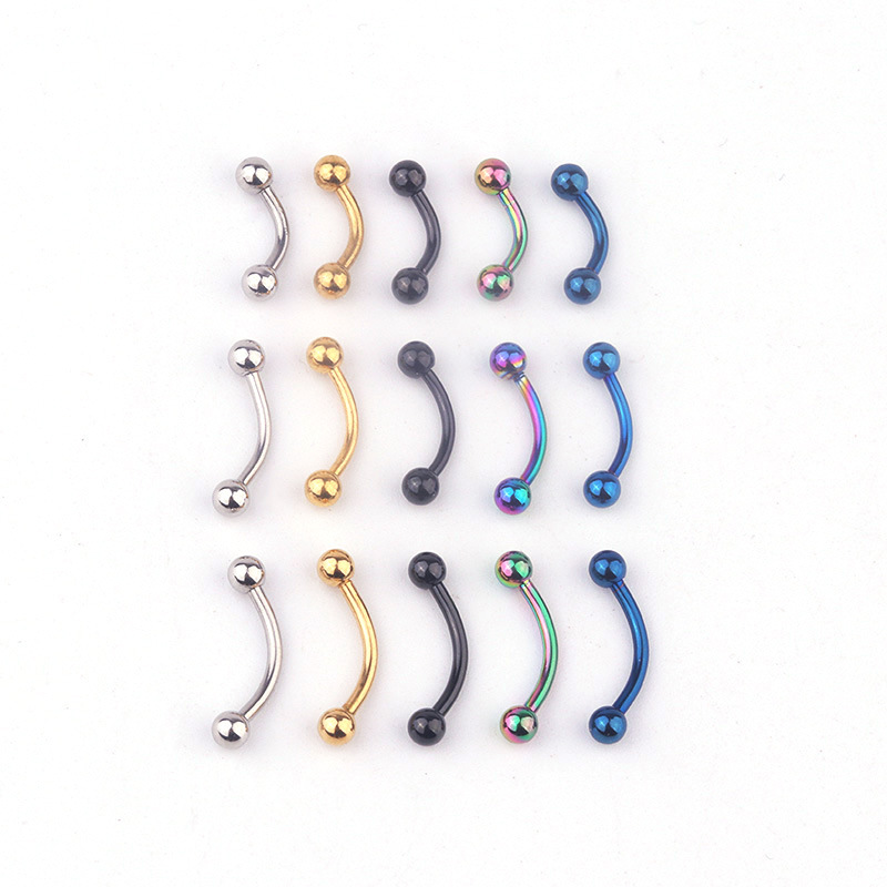 Body Jewelry Barbell - 5 stks/partij 16G 316L Rvs Gebogen