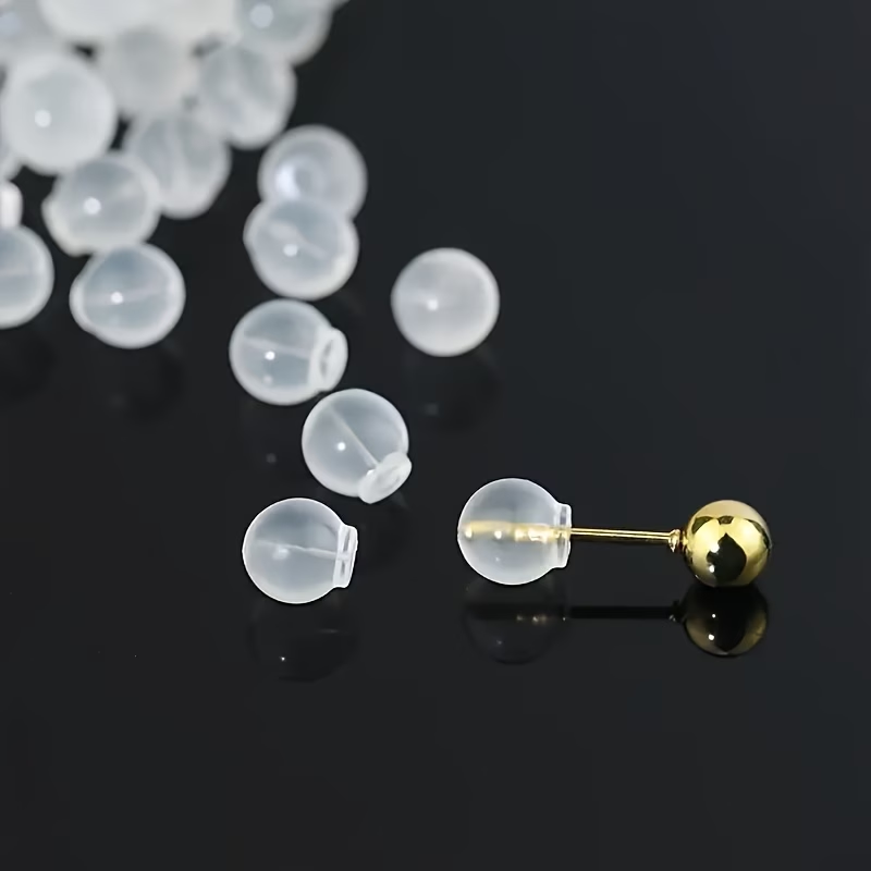 Body Jewelry Top - 100 stuks zachte transparante siliconen oorbelstoppers,
