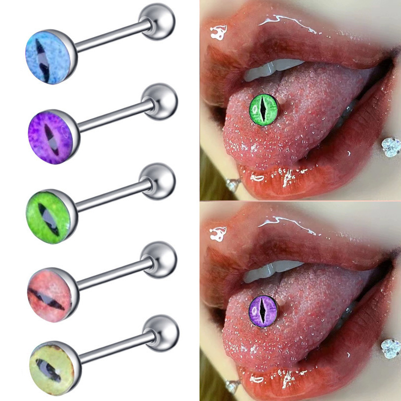 Body Jewelry Barbell - 14G Glow in the Dark Dragon