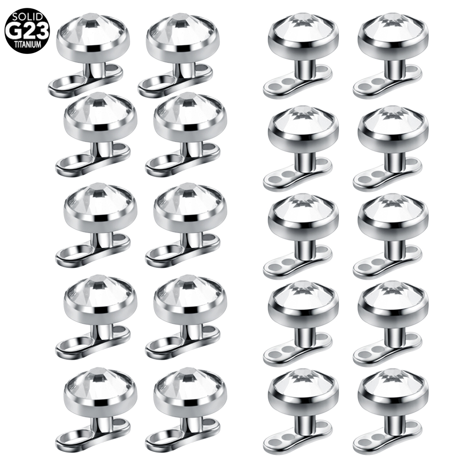 Dermal Anchor Top - 10 Stks/partij Titanium Micro Dermal Piercings
