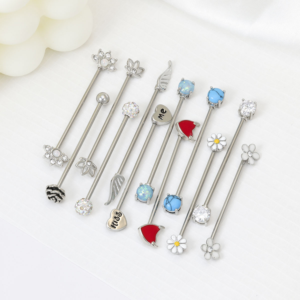 Body Jewelry Barbell - 16G Pijlen Harten Industriële Barbell Chirurgisch
