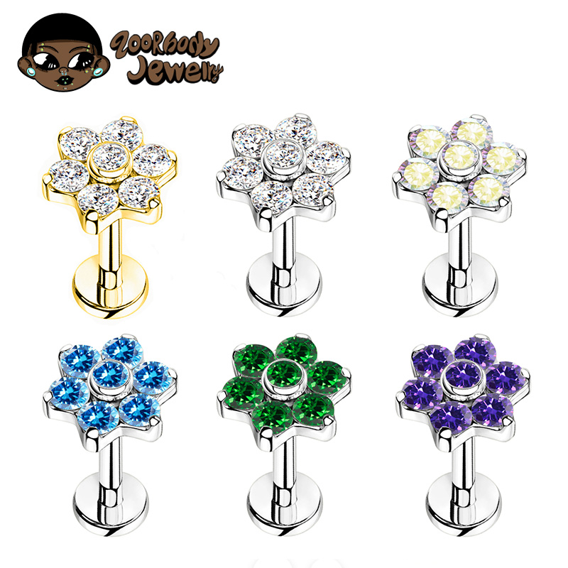 Zoor Body Jewelry - ASTM F136 Titanium Bloem Piercing 16G
