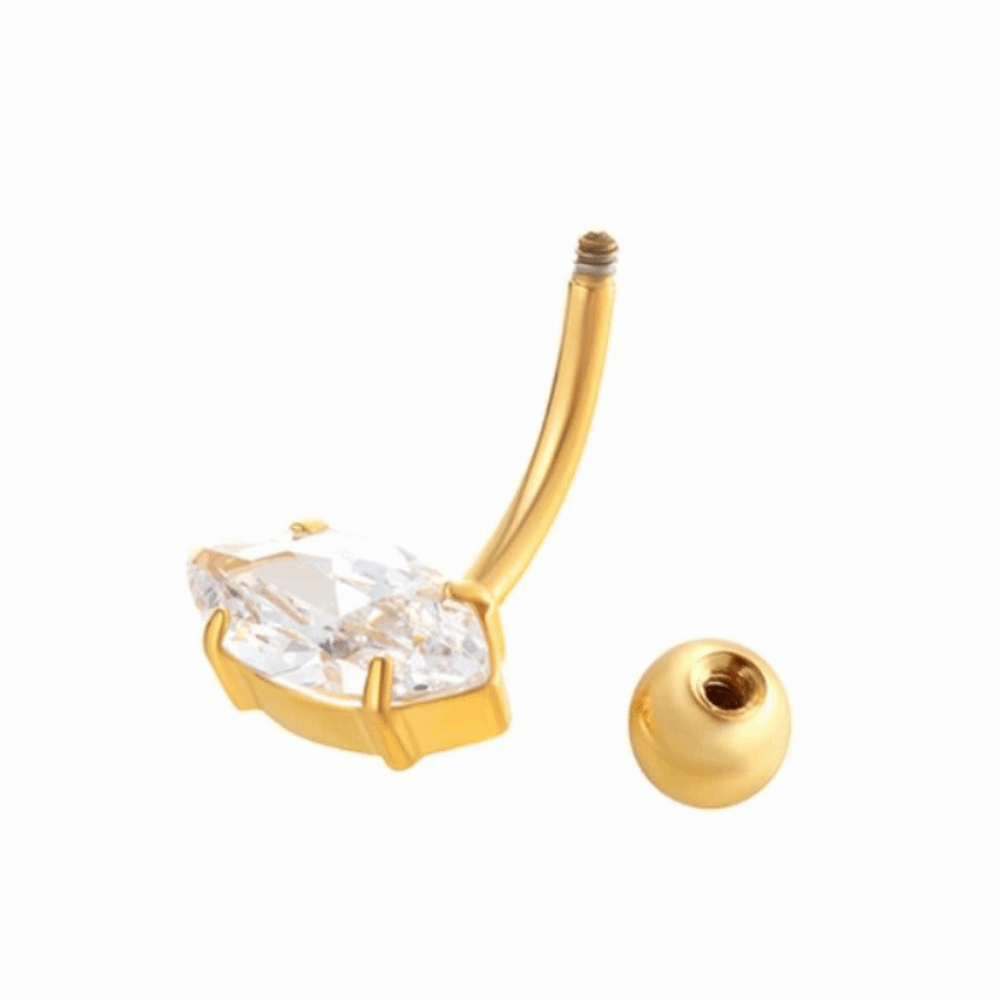 Body Jewelry Barbell - Elegante schokbestendige navelring van roestvrij staal,