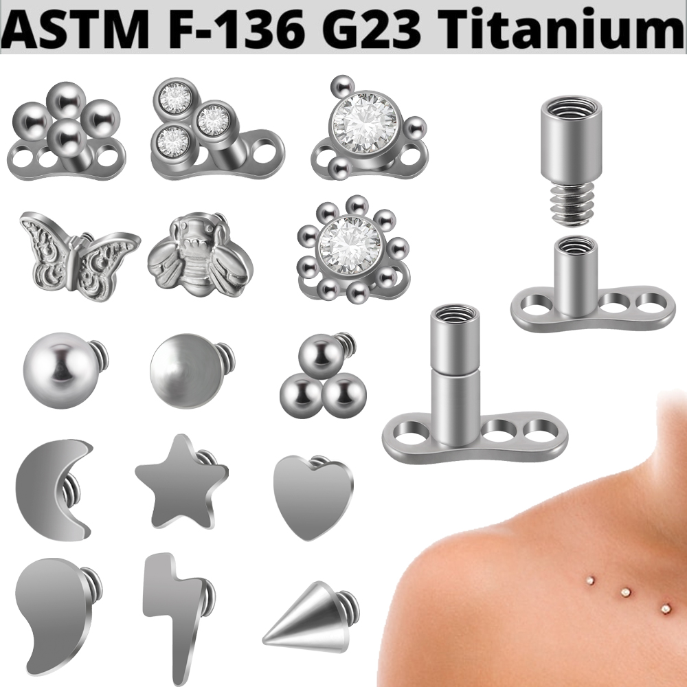 Dermal Anchor Top - 1Pc G23 Titanium Vuur Opaal Dermale
