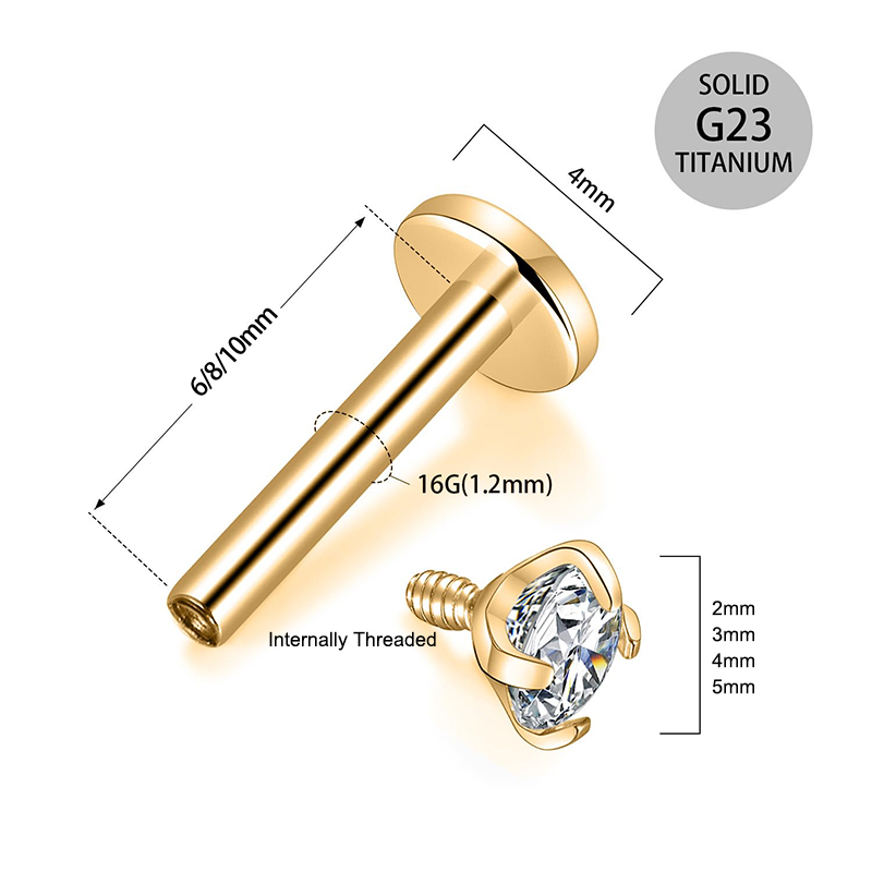 16G Titanium Internally Thread - Body Jewelry Back recensie en prijs