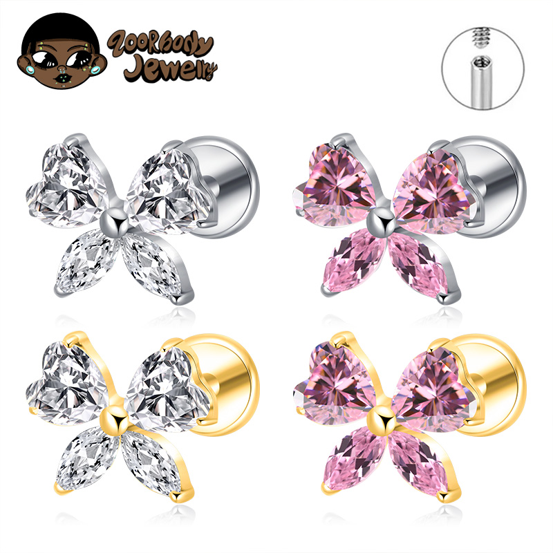 ASTM F136 TItanium Hart CZ Boo - Zoor Body Jewelry recensie en prijs