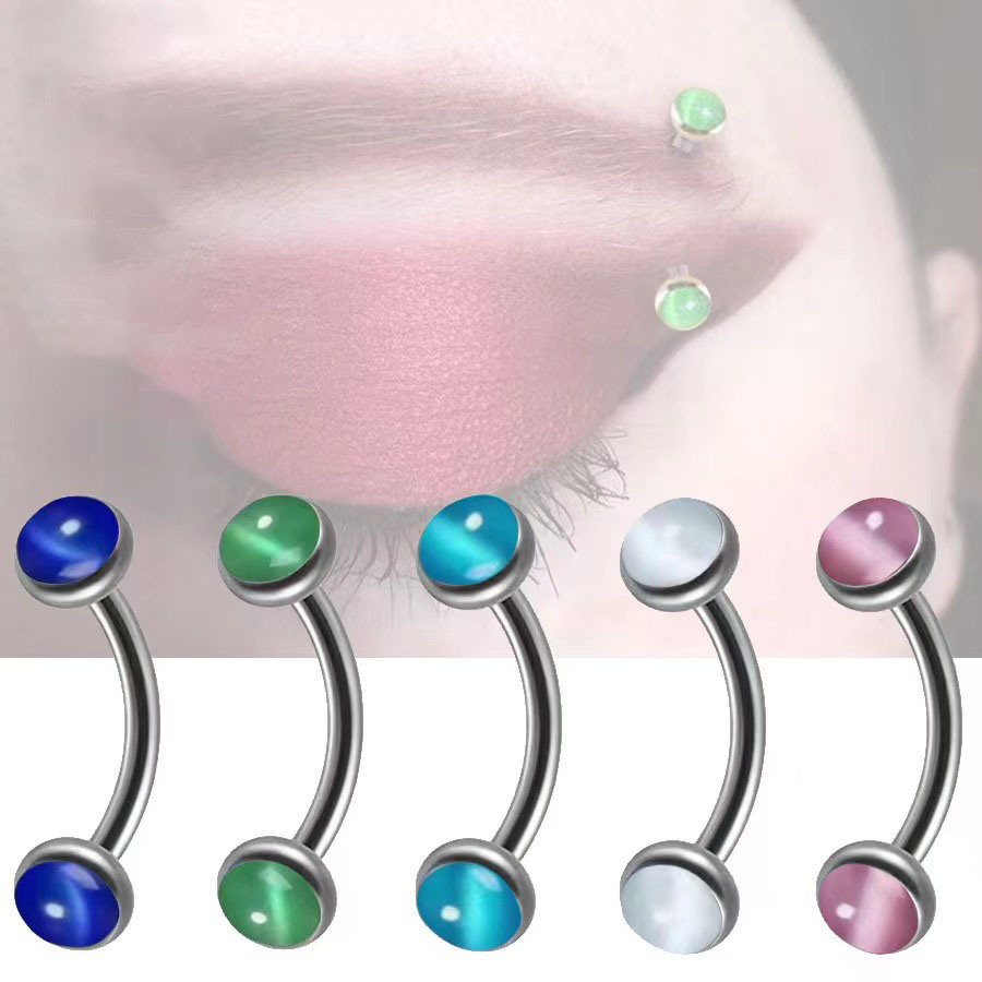 1 stuk Wenkbrauw Piercing Bana - Eyebrow Curved Barbell recensie en prijs