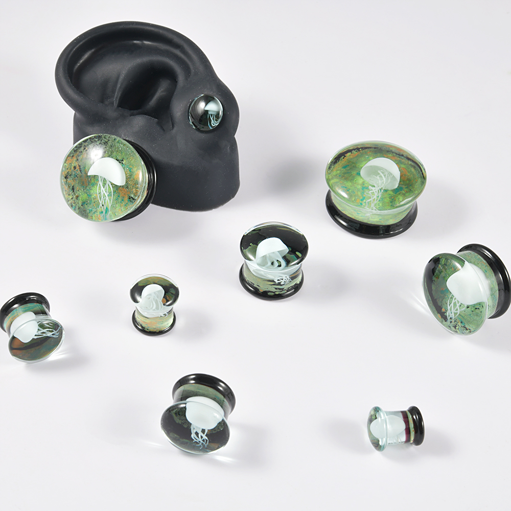 Paar kwaliteitsglas Vortex oor - Body Piercing Quality Jewelry recensie en prijs