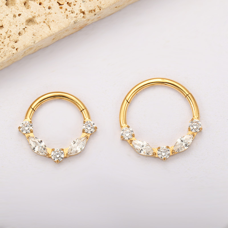 ASTM F136 Titanium Marquise CZ - Zoor Body Jewelry recensie en prijs