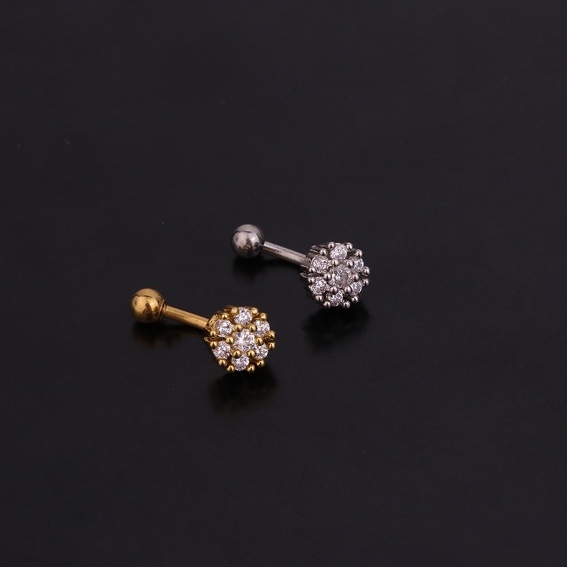 1PC Bloem Kroon CZ Wenkbrauw R - Zoor Body Jewelry recensie en prijs