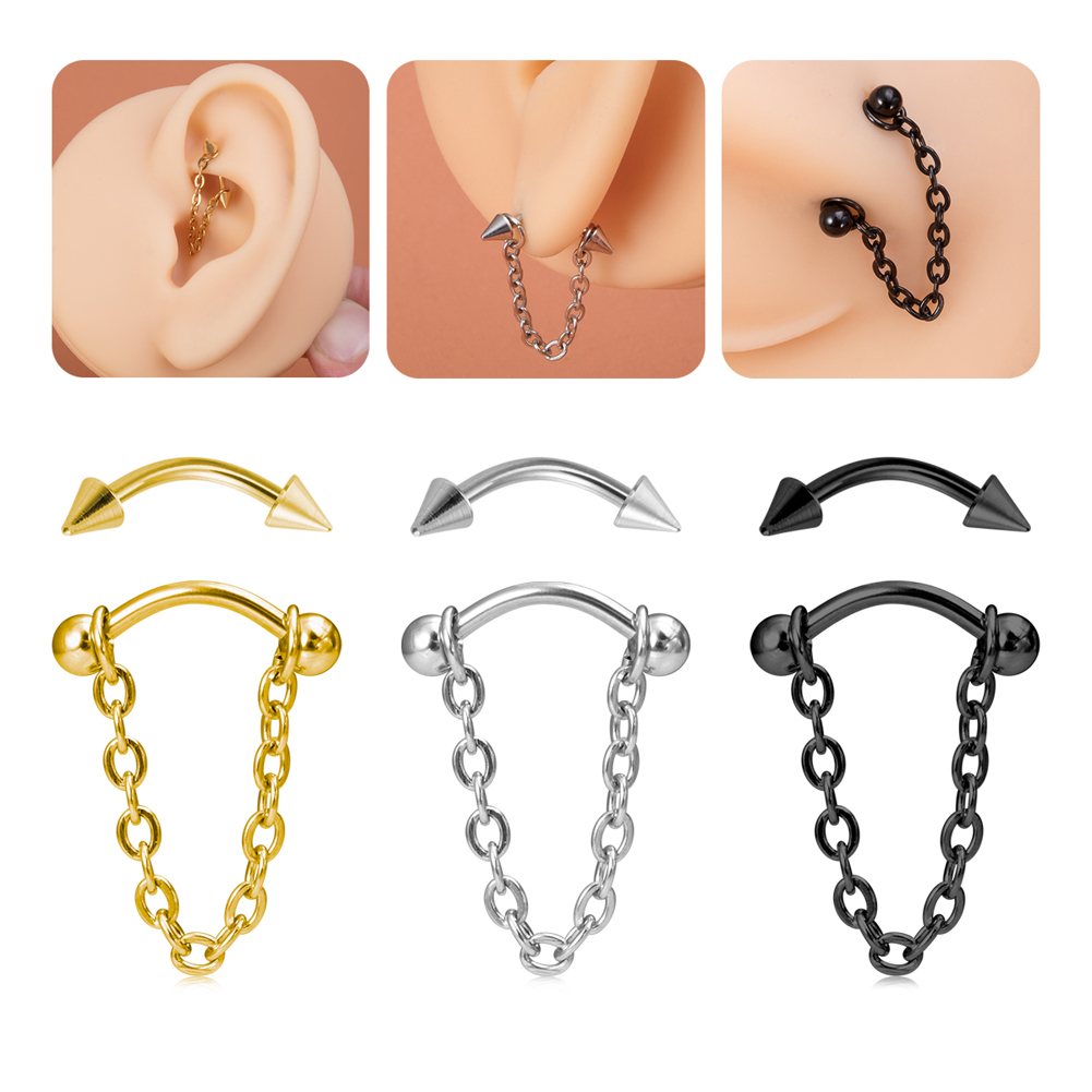 1pc Zirkoon Bal Kegel Wenkbrau - Eyebrow Curved Barbell recensie en prijs