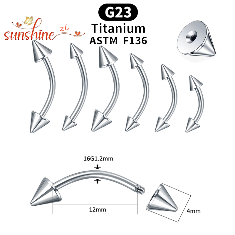 1 ST G23 Titanium Spike Geboge - Zoor Body Jewelry recensie en prijs