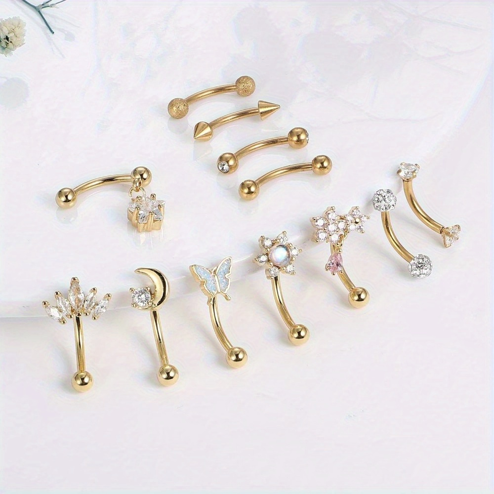 Florideco 1PC Rvs Rook Piercin - Eyebrow Curved Barbell recensie en prijs