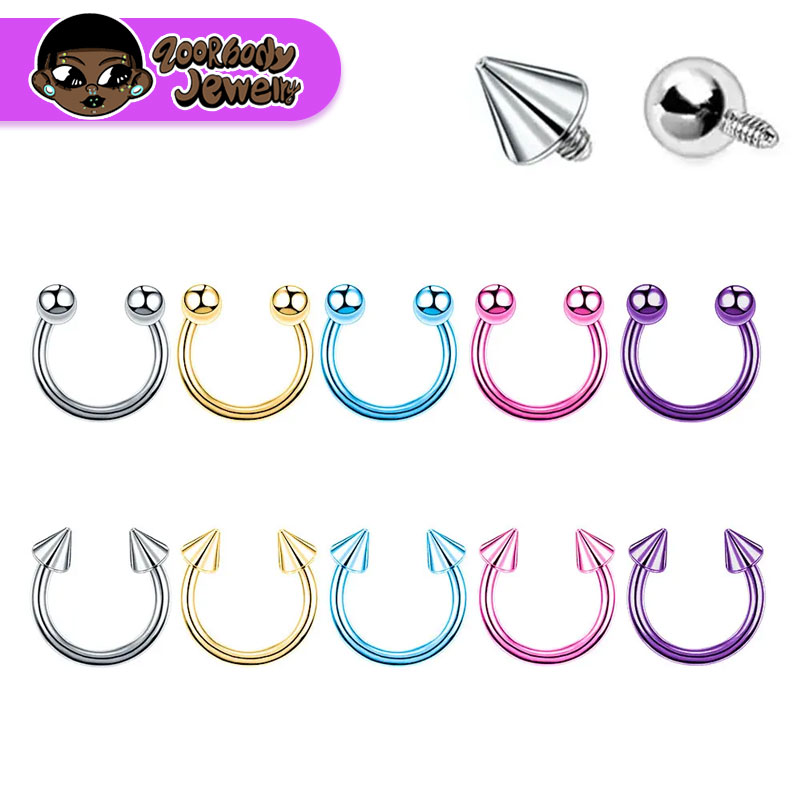5pcs ASTM F136 Titanium Hoefij - Zoor Body Jewelry recensie en prijs