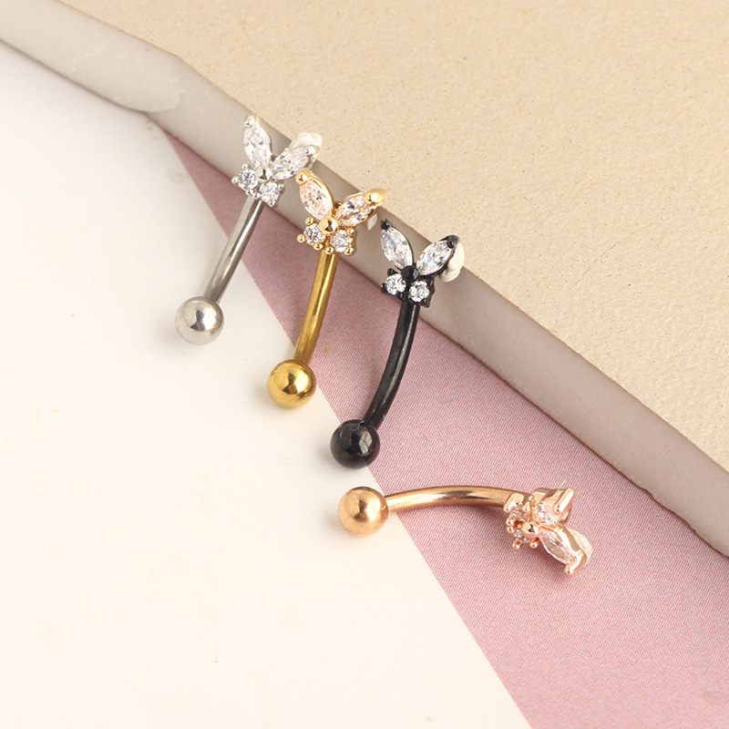 Gouden Rook Piercing Sieraden  - Eyebrow Curved Barbell recensie en prijs