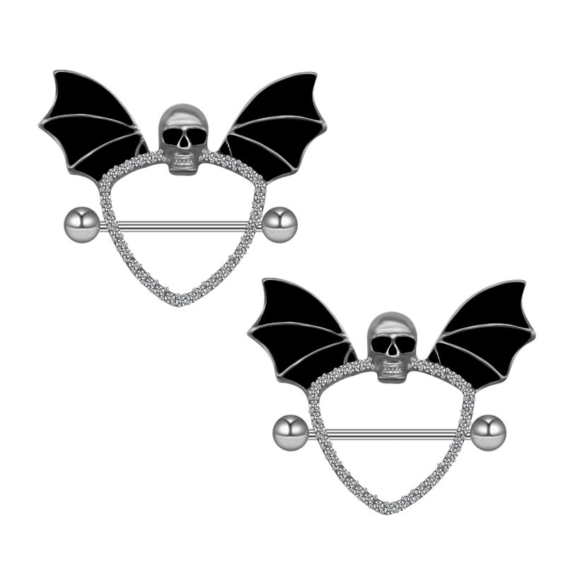 Bling Skull Wing Bat Black Tep - Body Piercing Quality Jewelry recensie en prijs