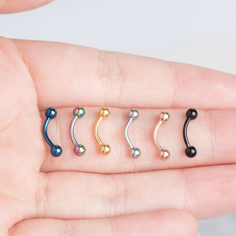 6 STKS RVS Gebogen Barbell Sie - Eyebrow Curved Barbell recensie en prijs