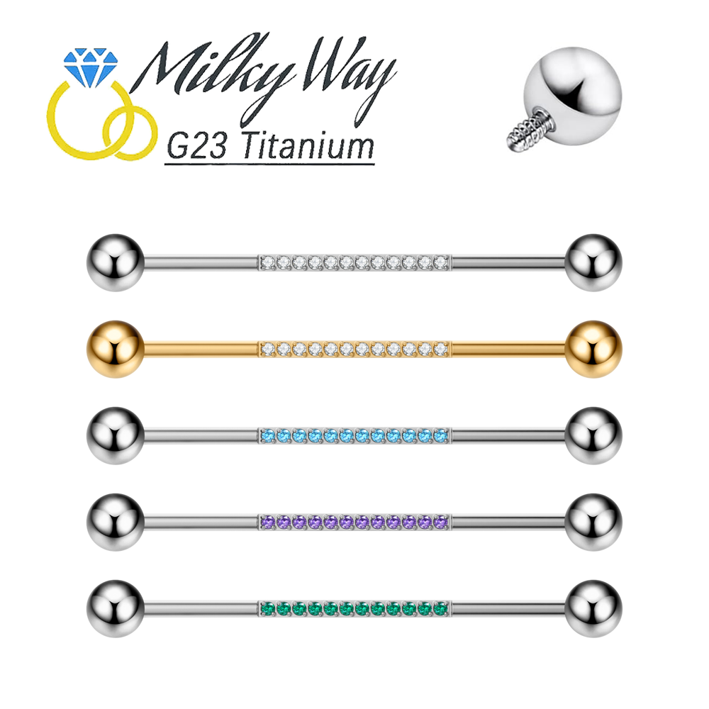 G23 Titanium Body Piercing Sie - Industrial Barbell Long recensie en prijs