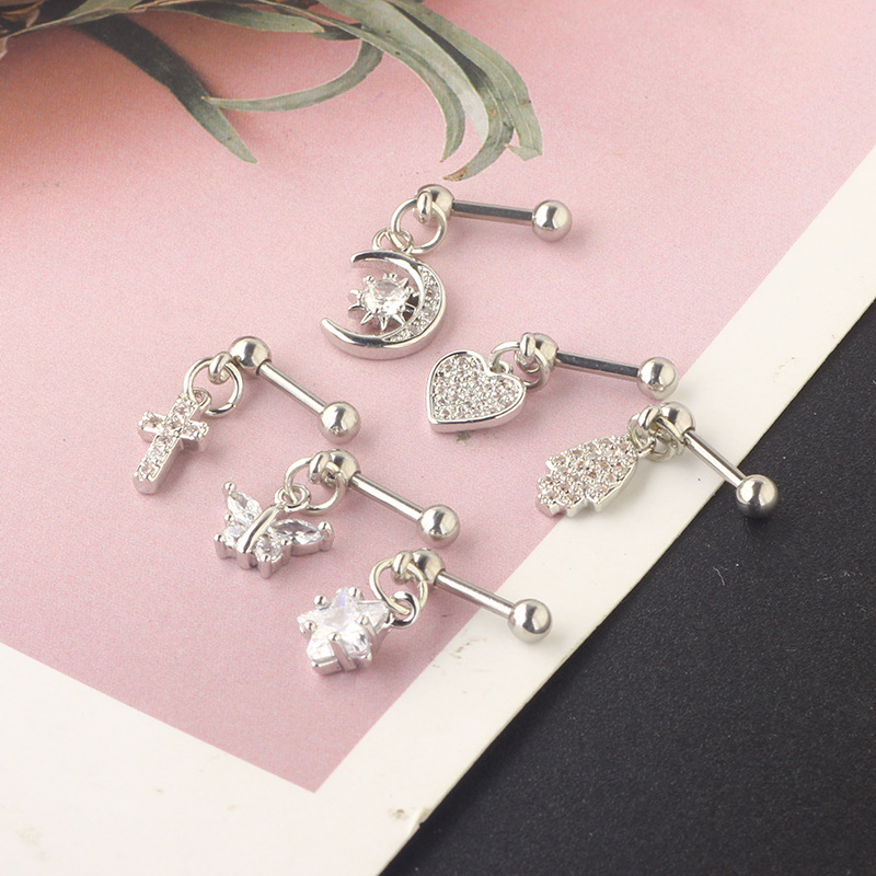 1Pcs Moon Oor Kraakbeen Stud E - Body Jewelry Barbell recensie en prijs