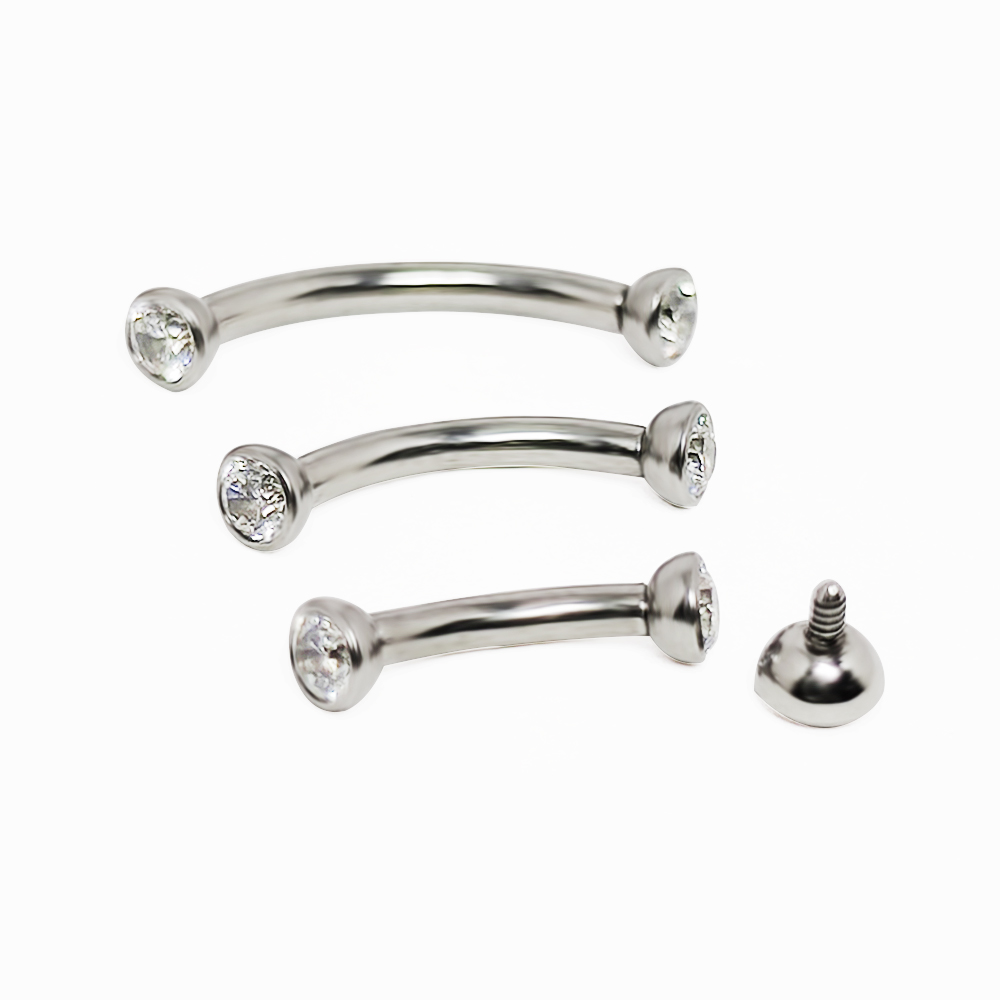 F136 Titanium Piercings Wenkbr - Eyebrow Curved Barbell recensie en prijs