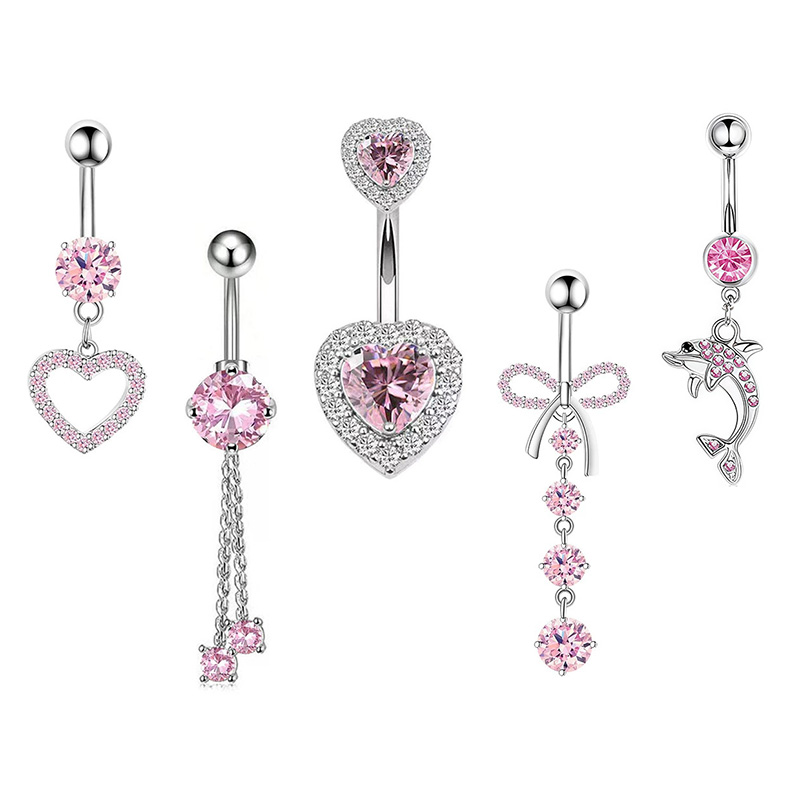 1PCS Roze Kroon Navel Ringen S - Body Jewelry Barbell recensie en prijs