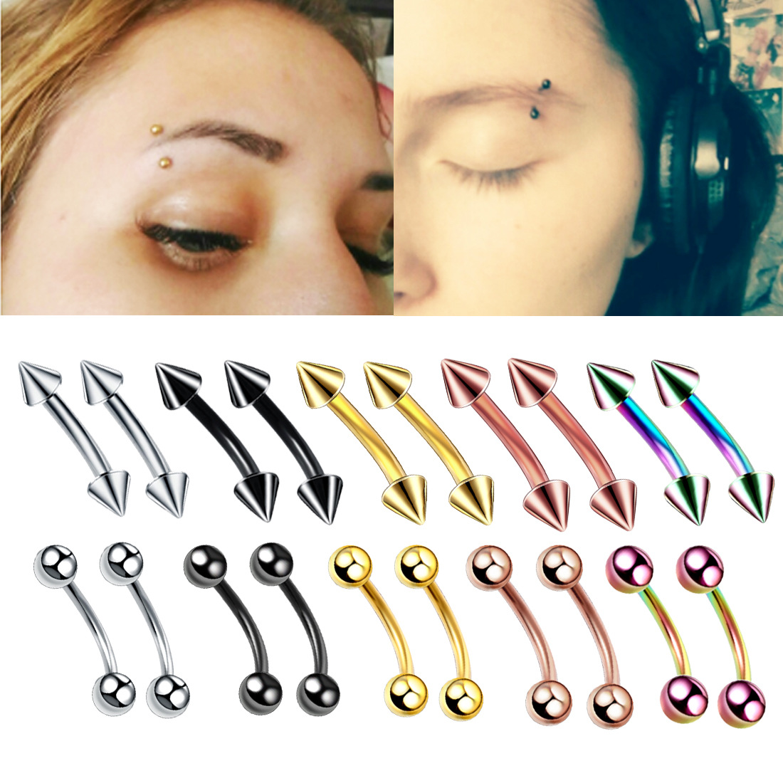 20 Stk/set Staal Wenkbrauw Ban - Eyebrow Curved Barbell recensie en prijs