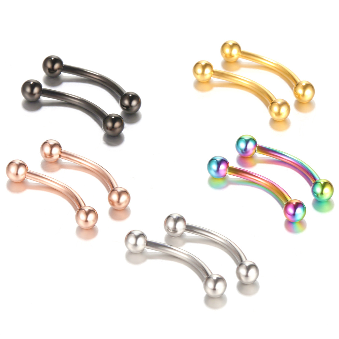 20 Stk/set Staal Wenkbrauw Ban - Eyebrow Curved Barbell recensie en prijs