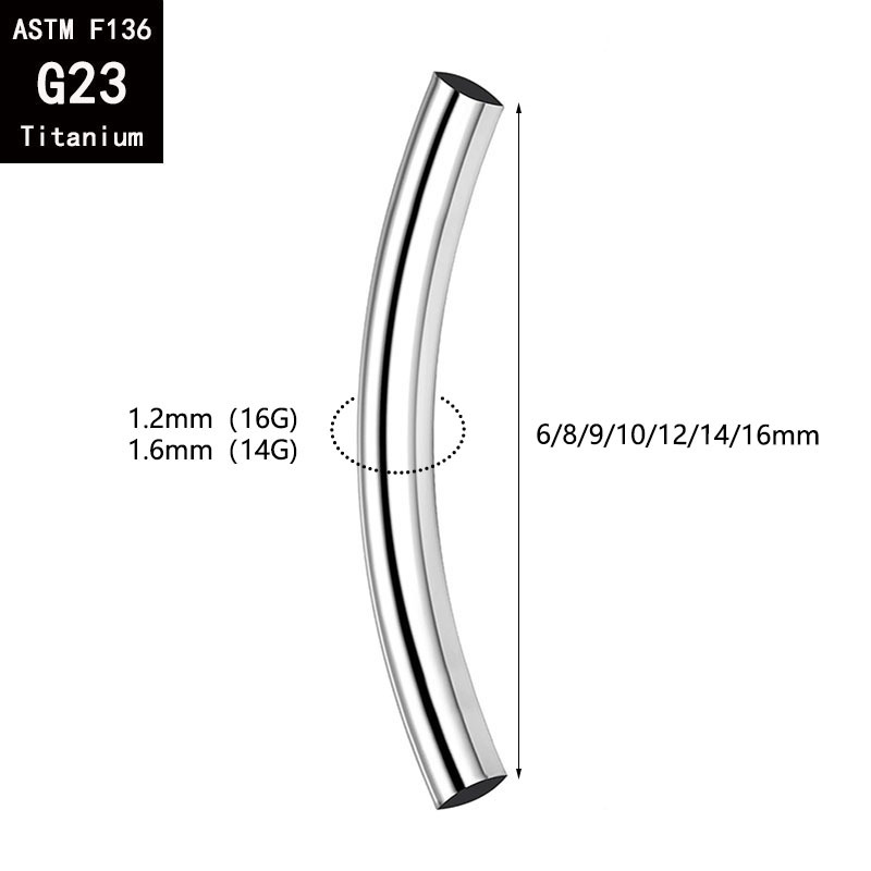 5 Stuks/Lot ASTM F136 Titanium - Zoor Body Jewelry recensie en prijs