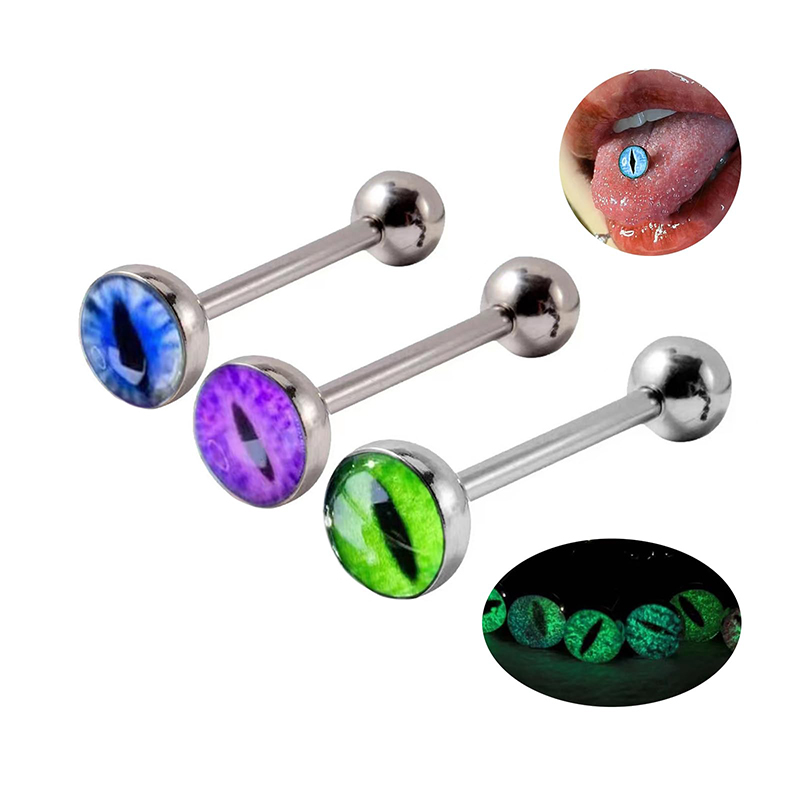 14G Glow in the Dark Dragon Ey - Body Jewelry Barbell recensie en prijs