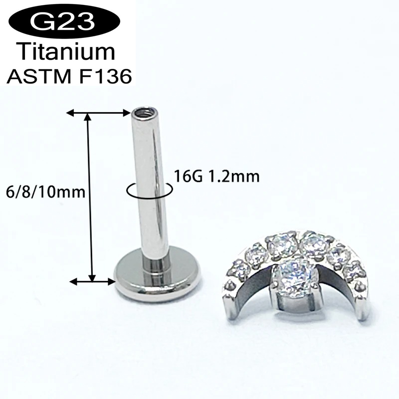 G23 Titanium Crescent-Moon-des - Dermal Anchor Top recensie en prijs