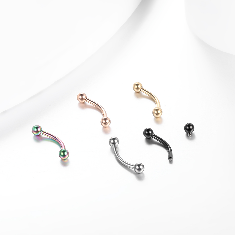 10 stks/partij G23 Titanium We - Eyebrow Curved Barbell recensie en prijs