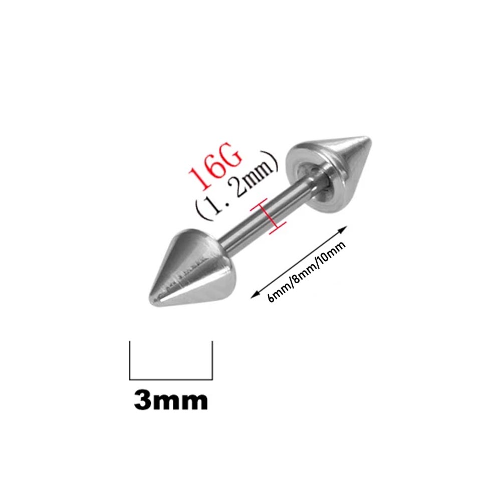 2Pcs 16G Spike Wenkbrauw Pierc - Eyebrow Curved Barbell recensie en prijs