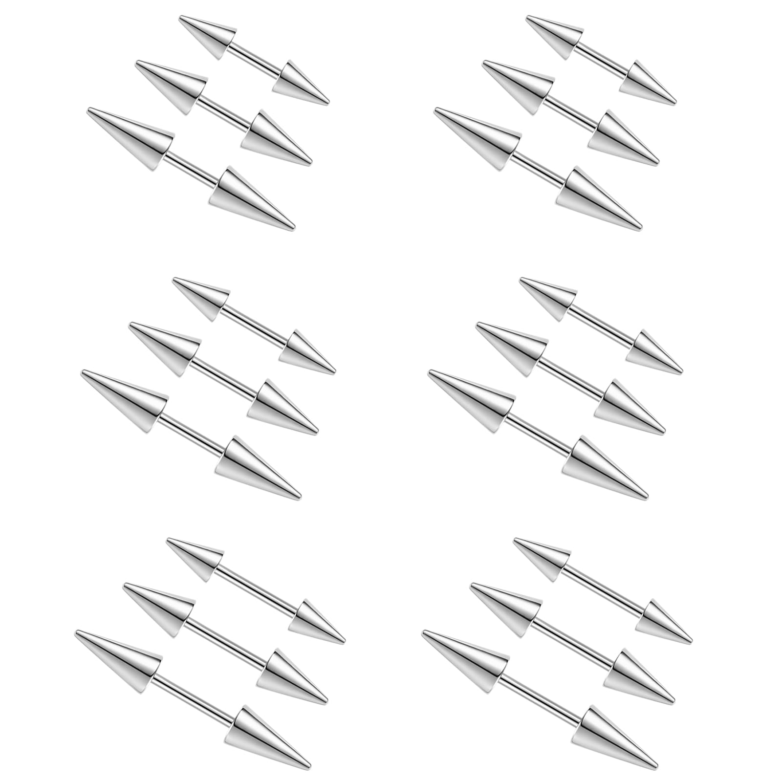 2Pcs 16G Spike Wenkbrauw Pierc - Eyebrow Curved Barbell recensie en prijs