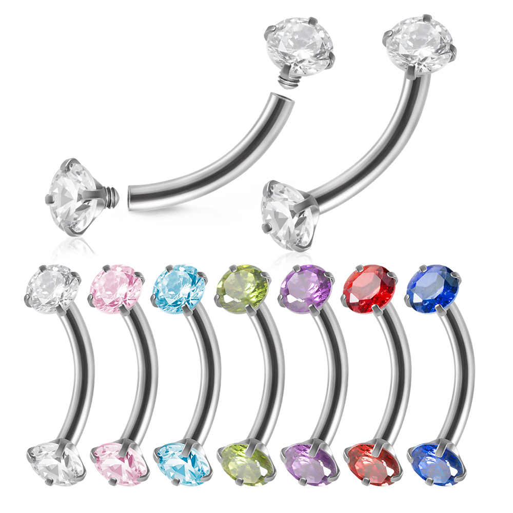 1 Stuk Chirurgisch Staal Inter - Eyebrow Curved Barbell recensie en prijs