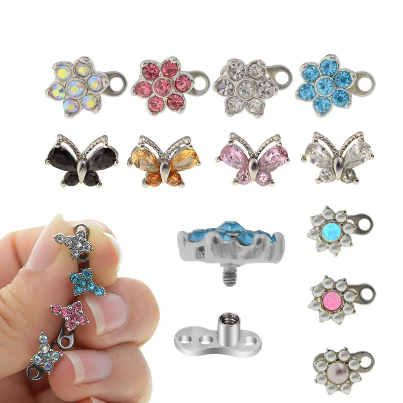 1Pc 100% Chirurgisch Staal 14G - Dermal Anchor Top recensie en prijs