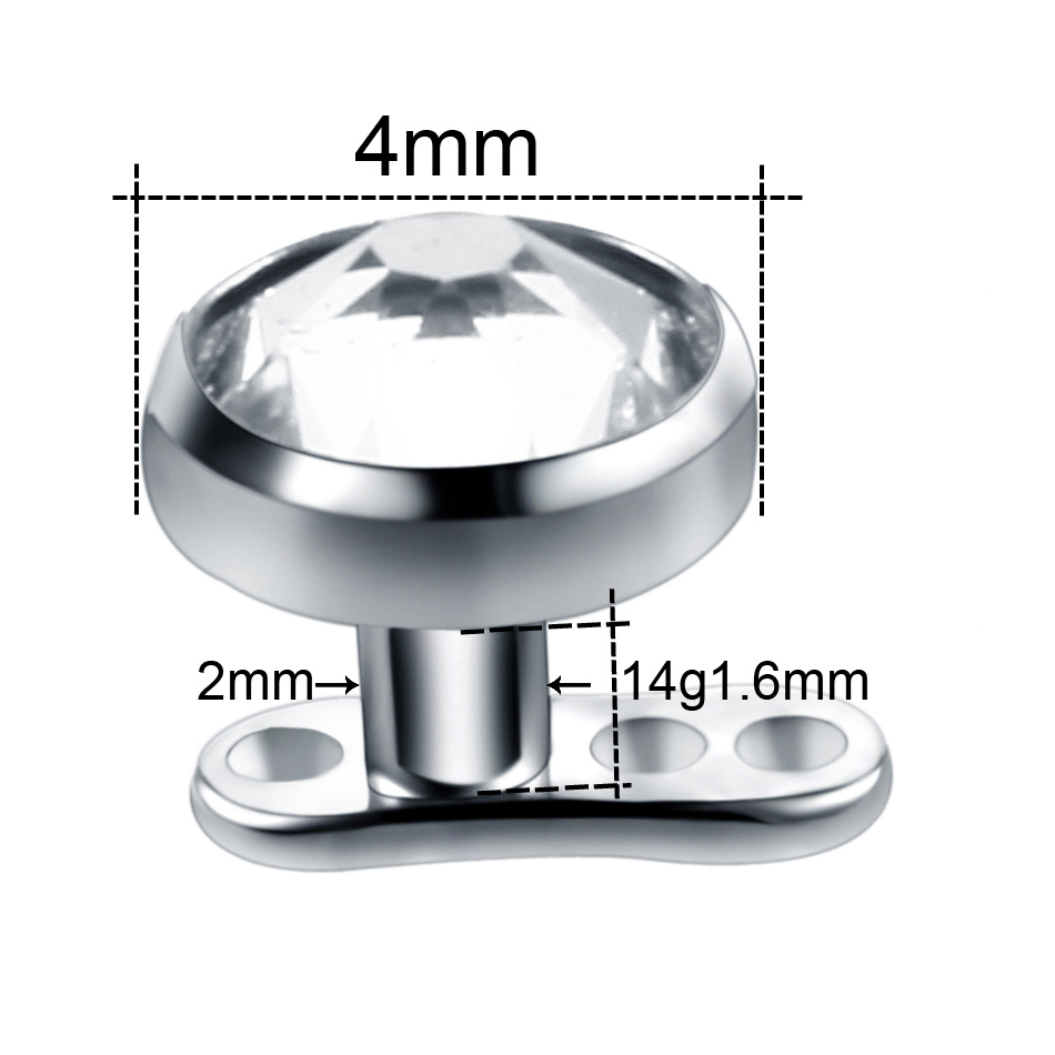 10 Stks/partij Titanium Micro  - Dermal Anchor Top recensie en prijs