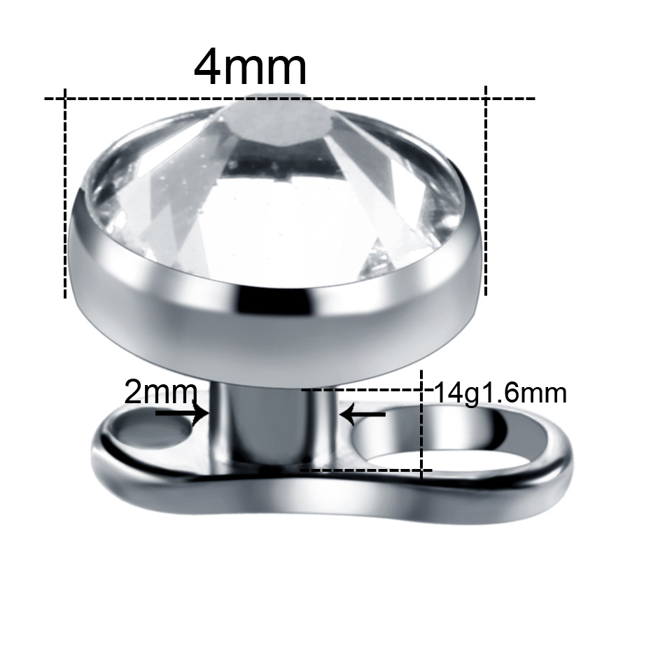 10 Stks/partij Titanium Micro  - Dermal Anchor Top recensie en prijs