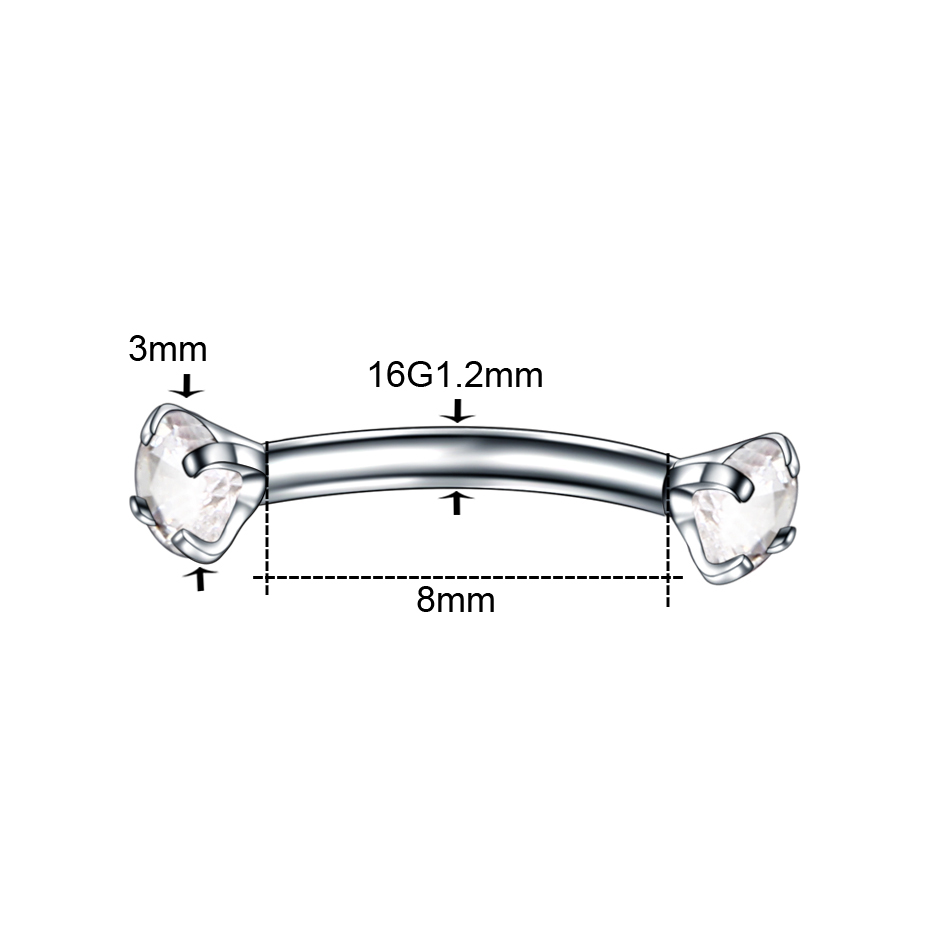 1 ST Staal Gebogen Barbell Pie - Eyebrow Curved Barbell recensie en prijs
