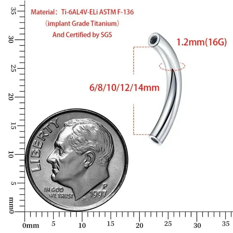 10 stks/partij ASTM F136 Titan - Zoor Body Jewelry recensie en prijs
