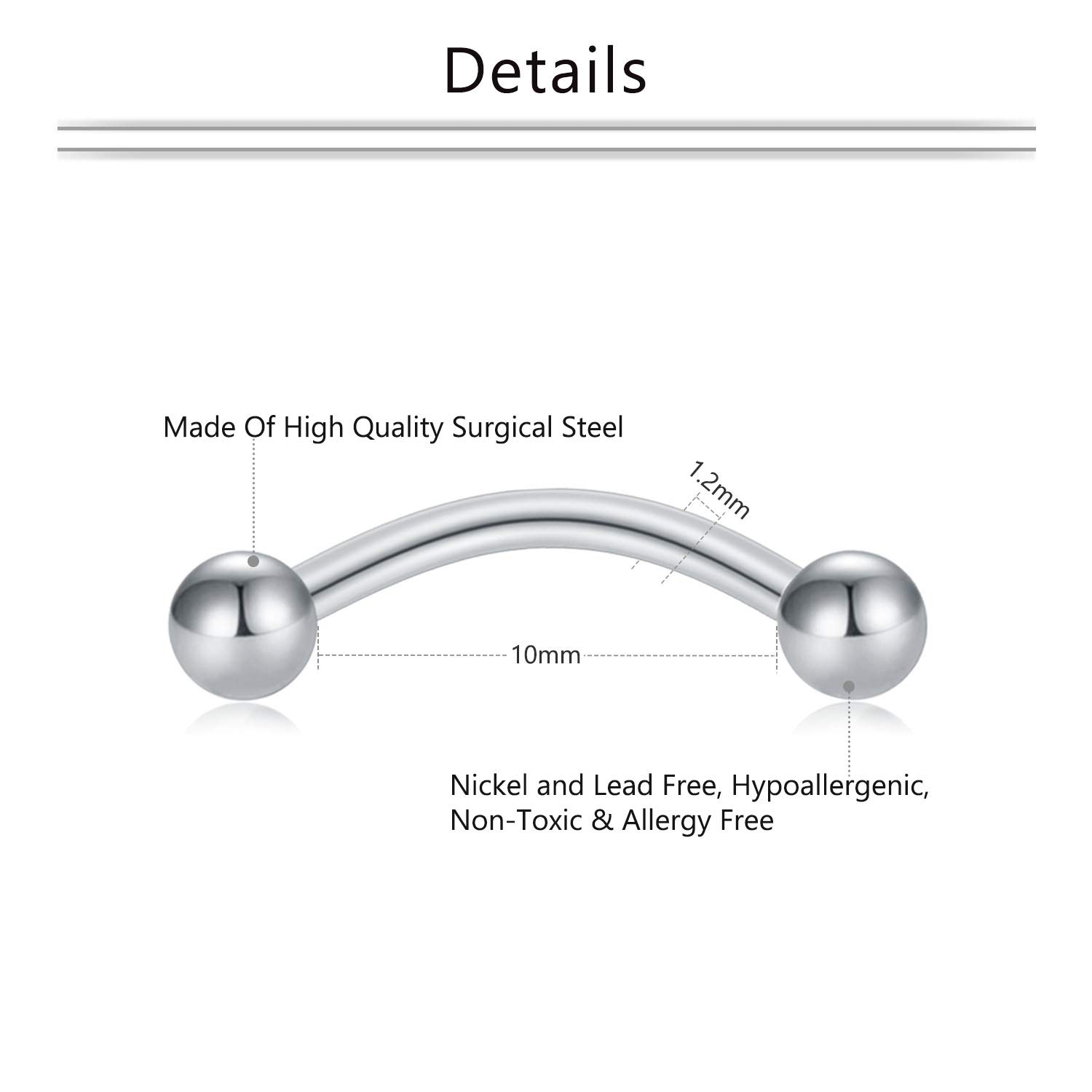 16G Heldere Acryl Bioflex Roes - Eyebrow Curved Barbell recensie en prijs