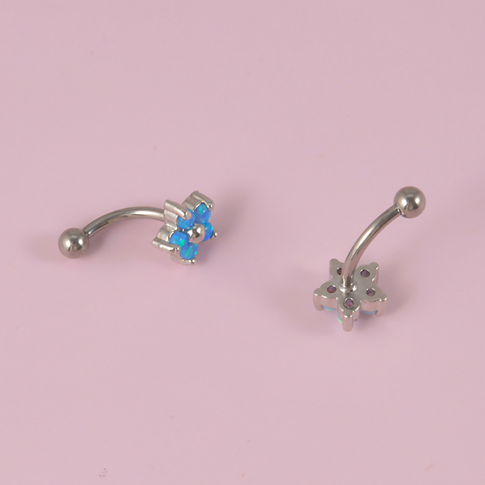 1Pc G23 Titanium 16G Crystal B - Eyebrow Curved Barbell recensie en prijs