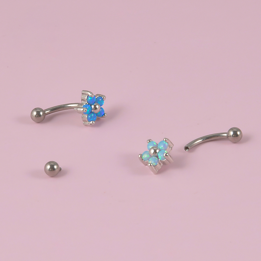 1Pc G23 Titanium 16G Crystal B - Eyebrow Curved Barbell recensie en prijs