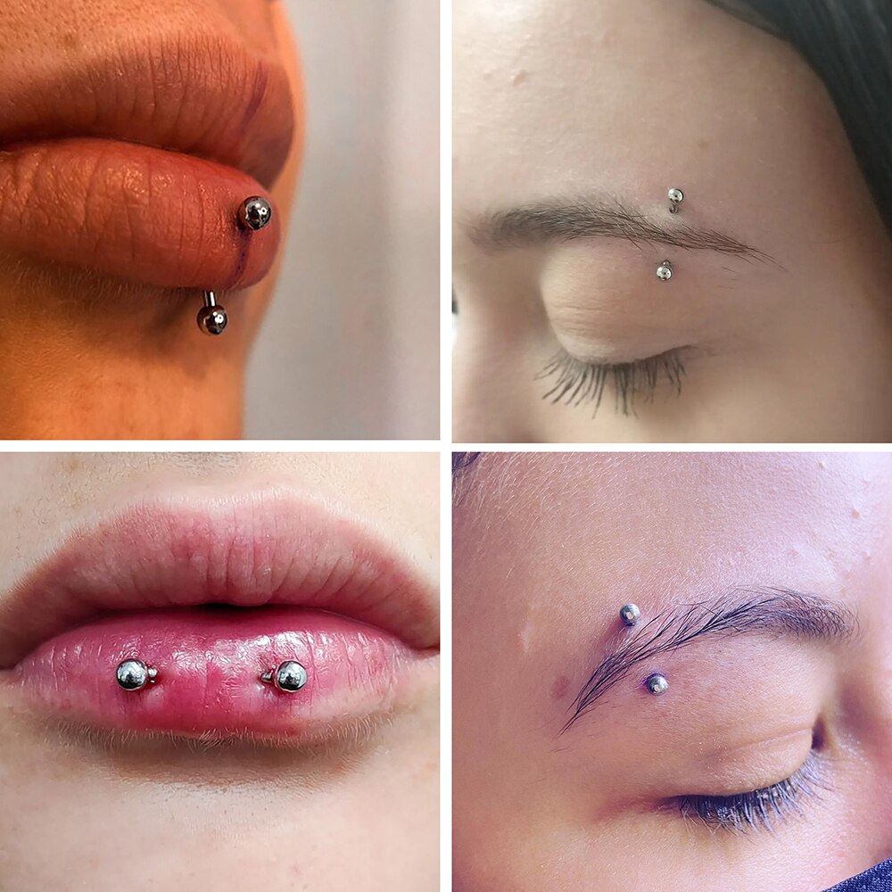 1Pc Titanium Piercing Gebogen  - Eyebrow Curved Barbell recensie en prijs