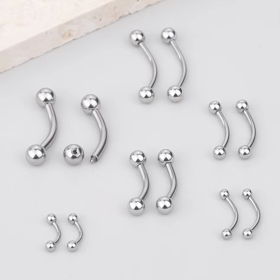 1Pc Titanium Piercing Gebogen  - Eyebrow Curved Barbell recensie en prijs