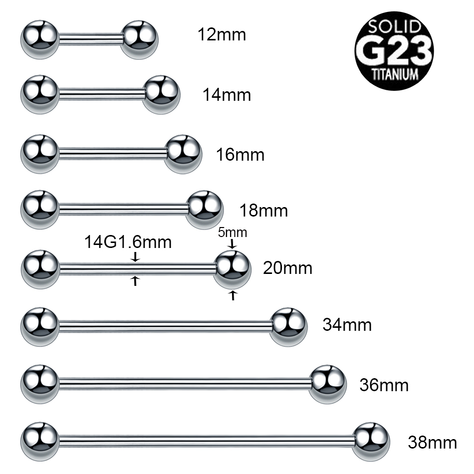 1/5 Stuks Titanium Industriële - Industrial Barbell Long recensie en prijs