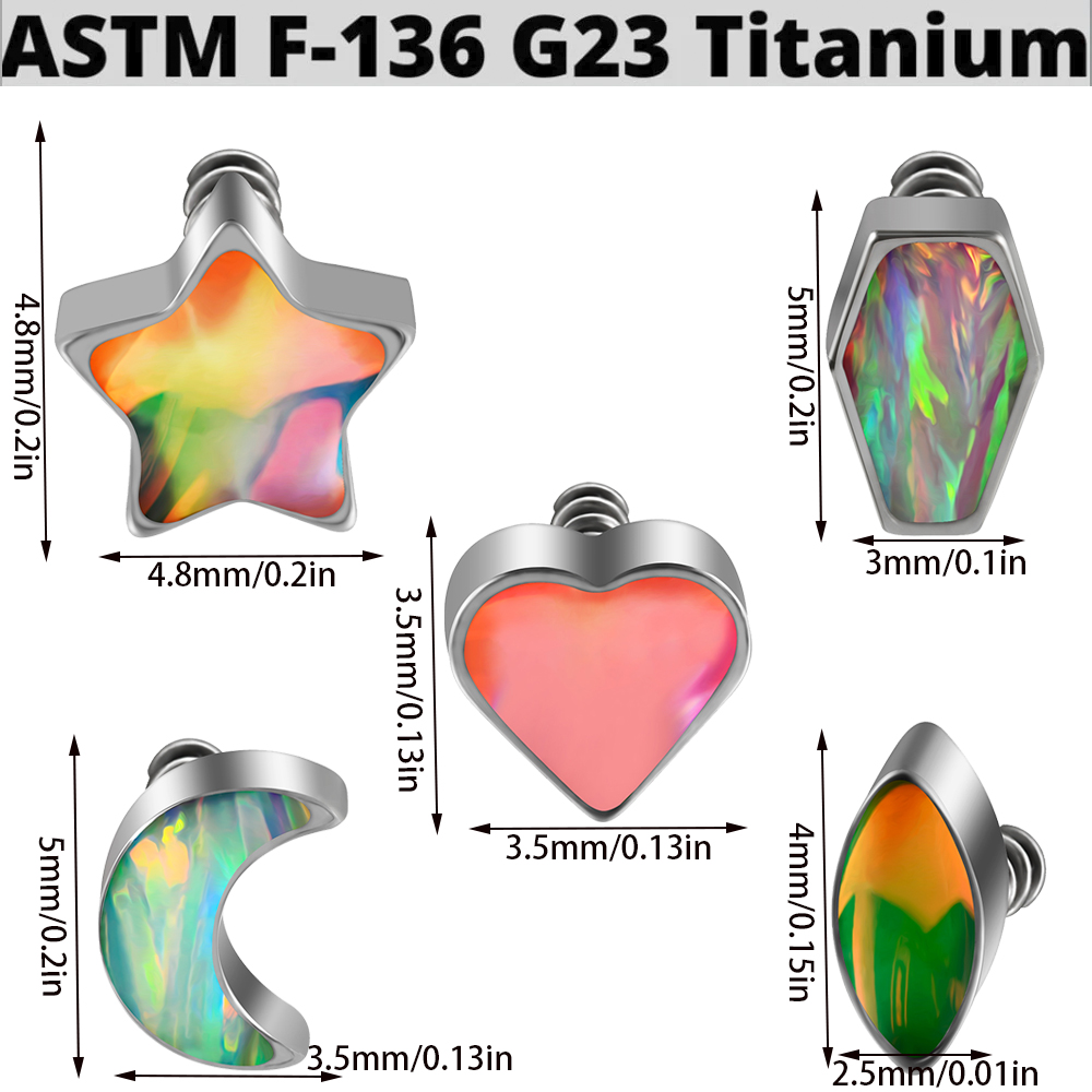 1PC Titanium Prong Flash Film  - Dermal Anchor Top recensie en prijs