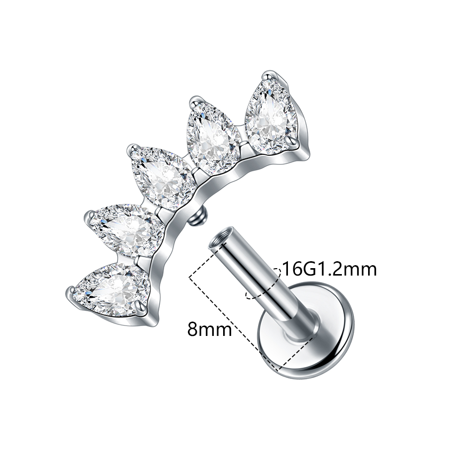 1Pc/5 Stuks G23 Titanium Leaf  - Zoor Body Jewelry recensie en prijs