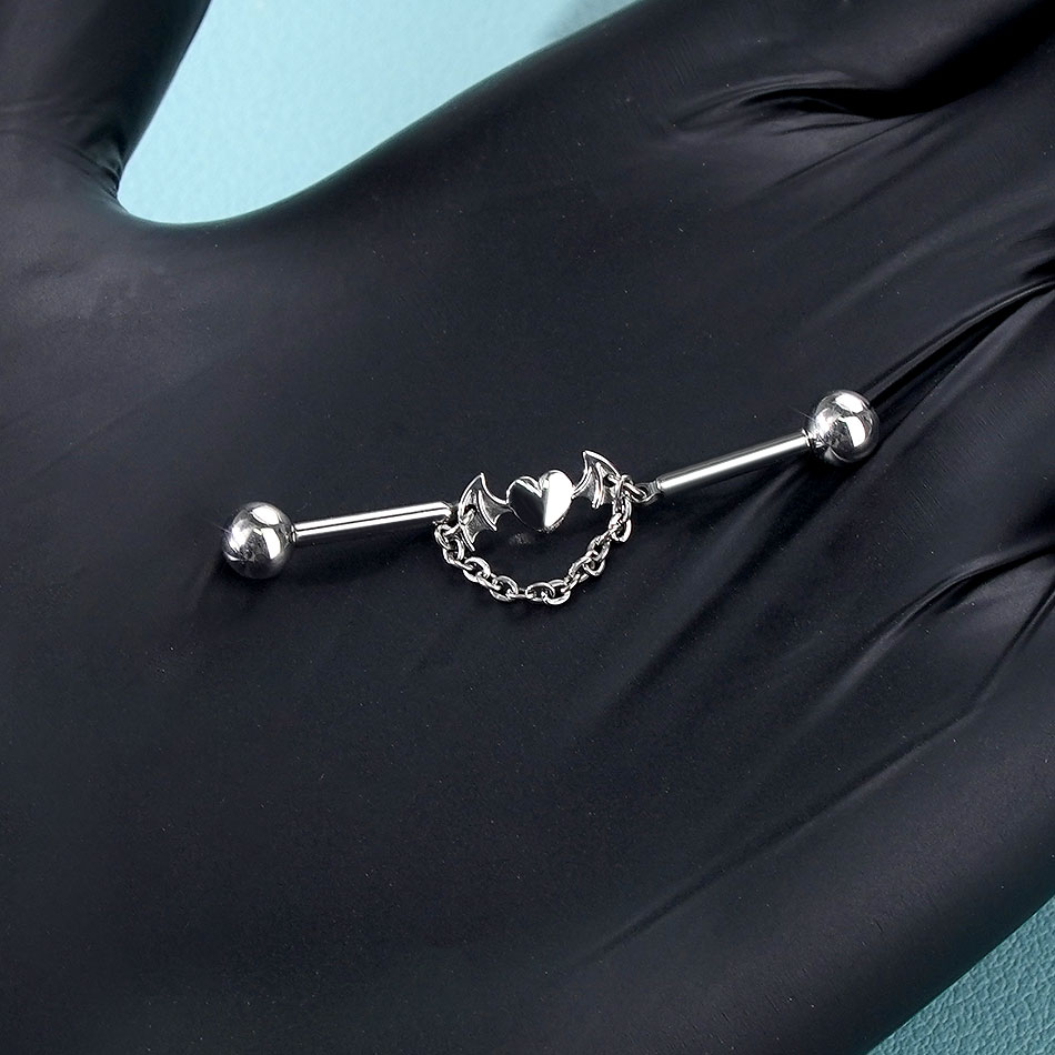 1Pc Titanium CZ Industriële He - Industrial Barbell Long recensie en prijs