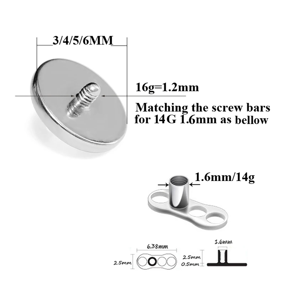 1Pc G23 Titanium Vuur Opaal De - Dermal Anchor Top recensie en prijs