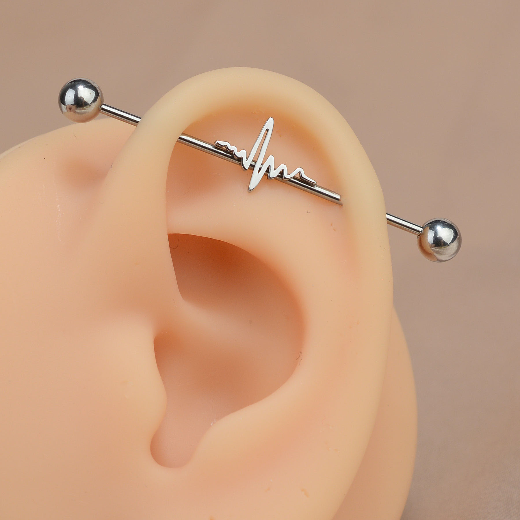 1PC 16G Rvs Lange Industriële  - Industrial Barbell Long recensie en prijs